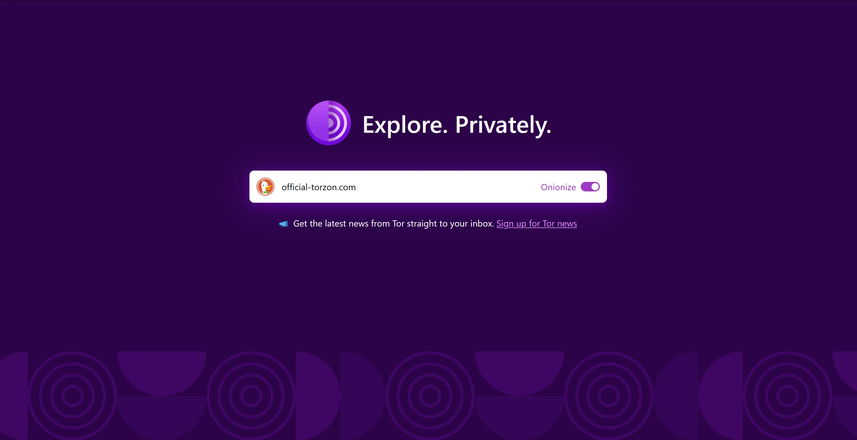 Entering official Torzon Market .onion link in Tor Browser address bar